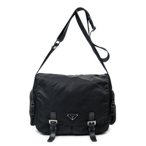 Prada Handbags - Prada Side Pocket Buckle Flap Messenger